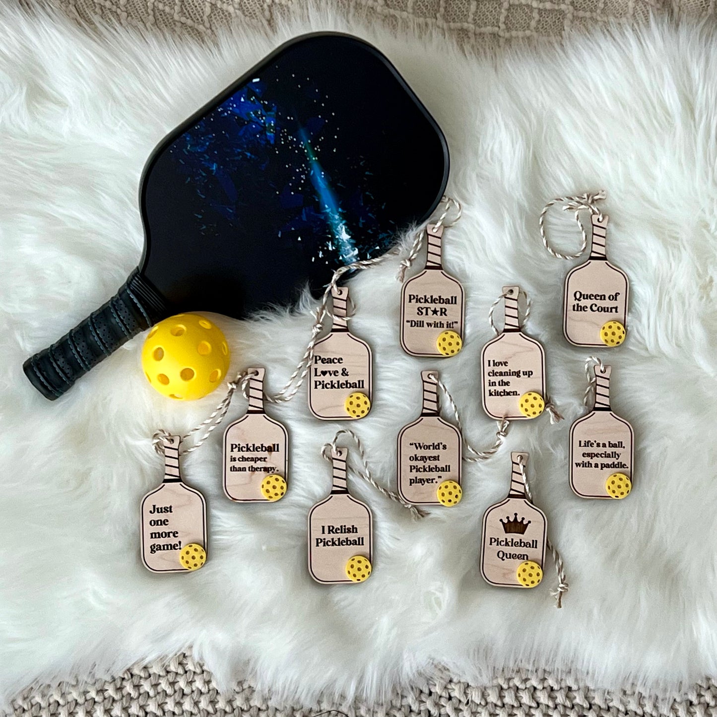 Pickleball Ornament: "Queen of the Court"