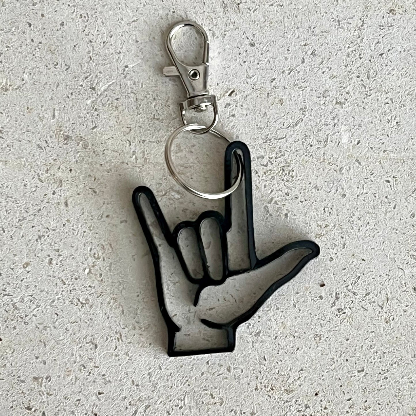 "I love you" ASL keychain