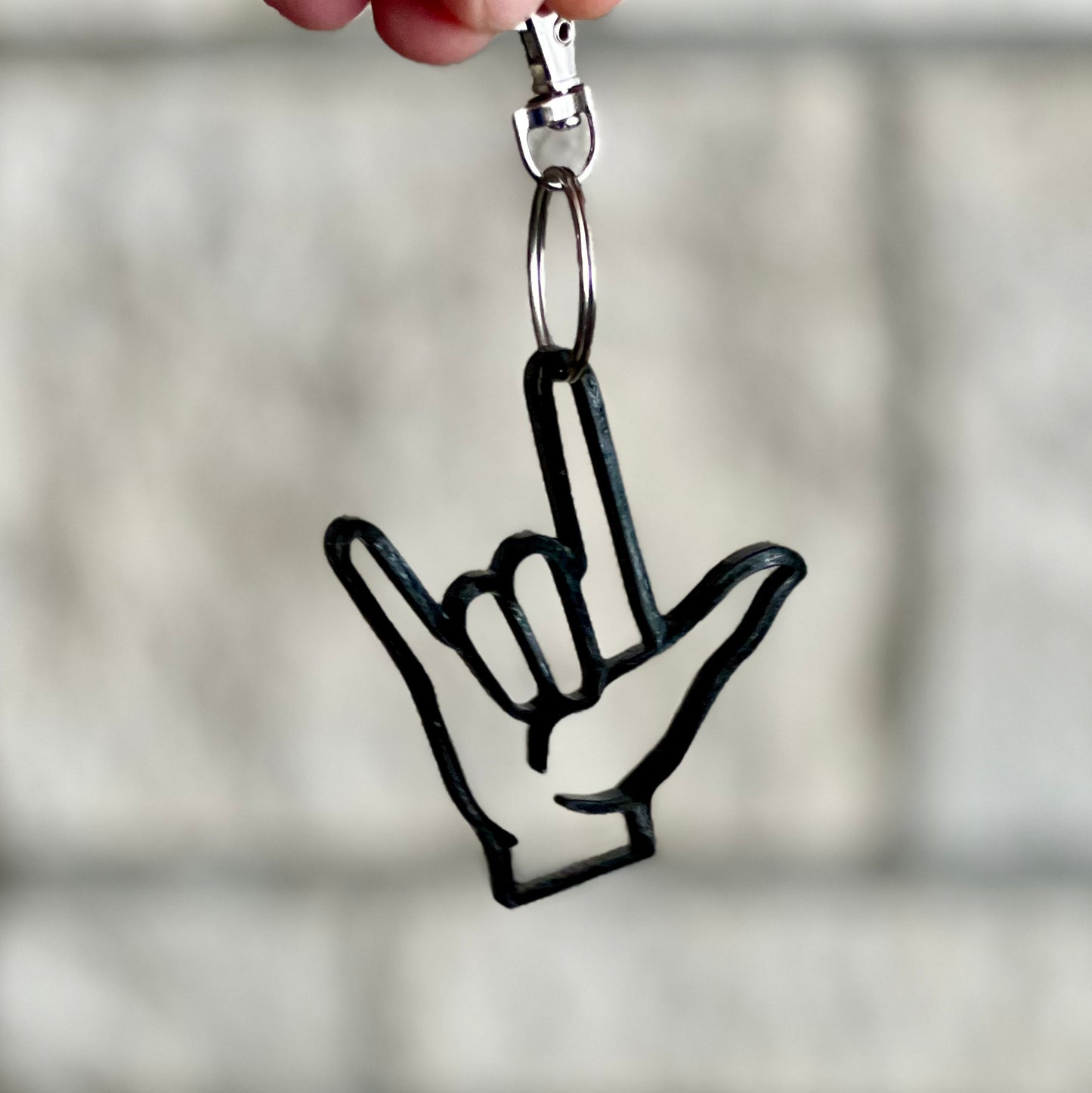 "I love you" ASL keychain