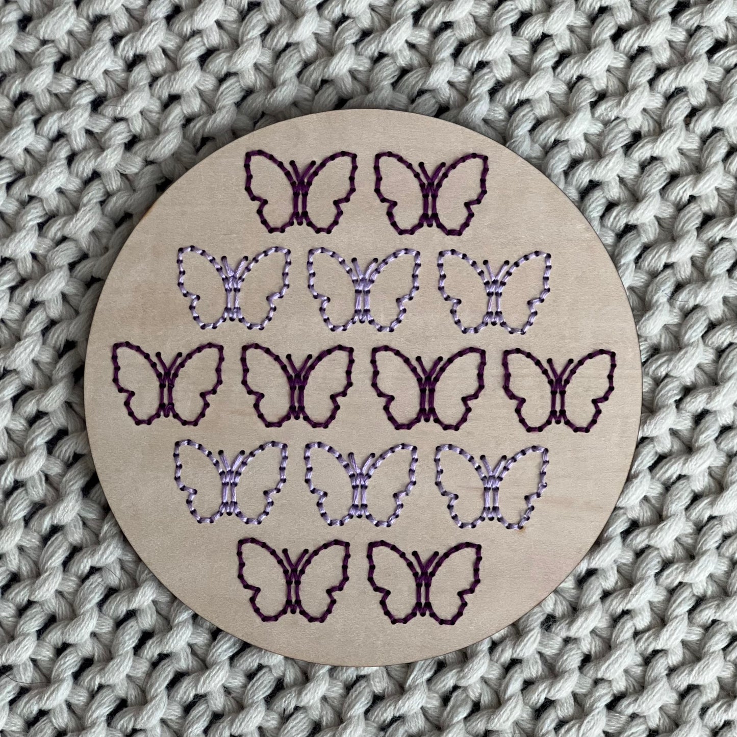 Mini Butterflies Wood Embroidery