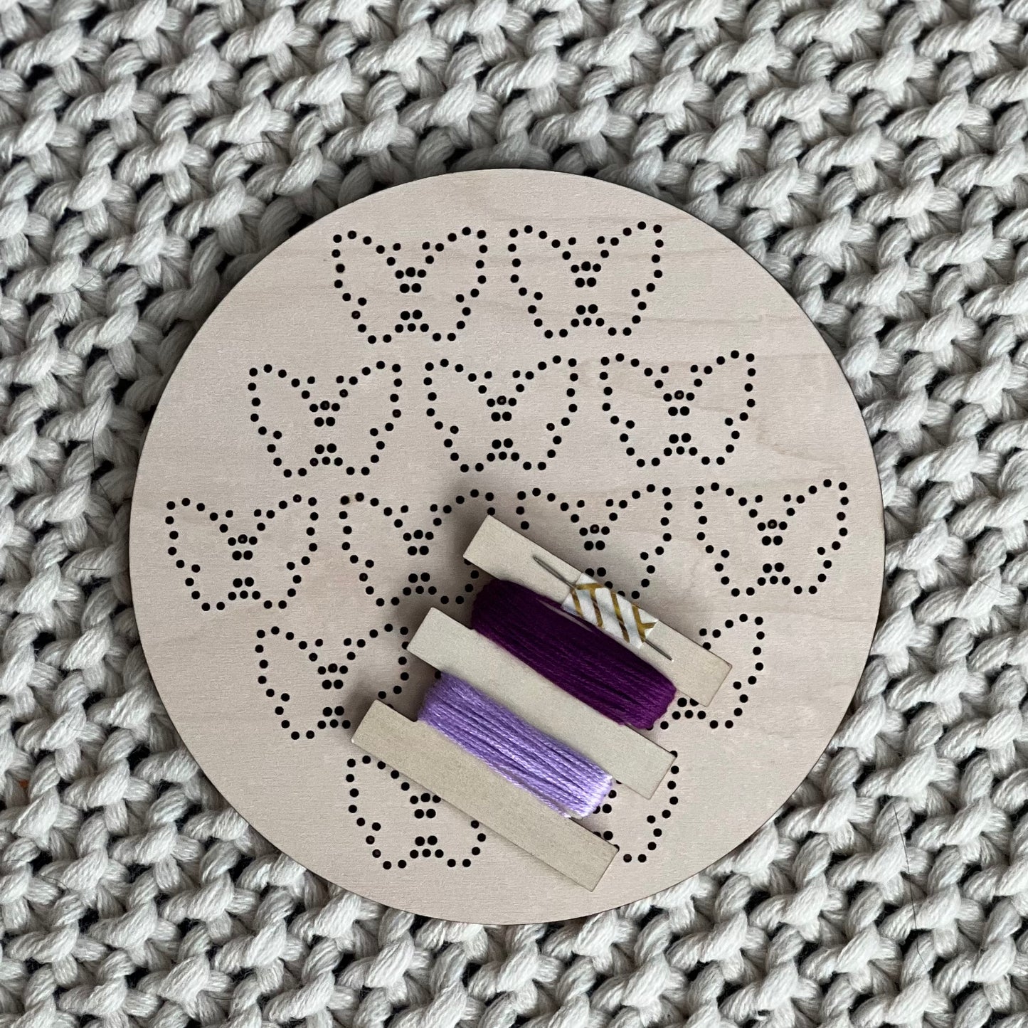 Mini Butterflies Wood Embroidery