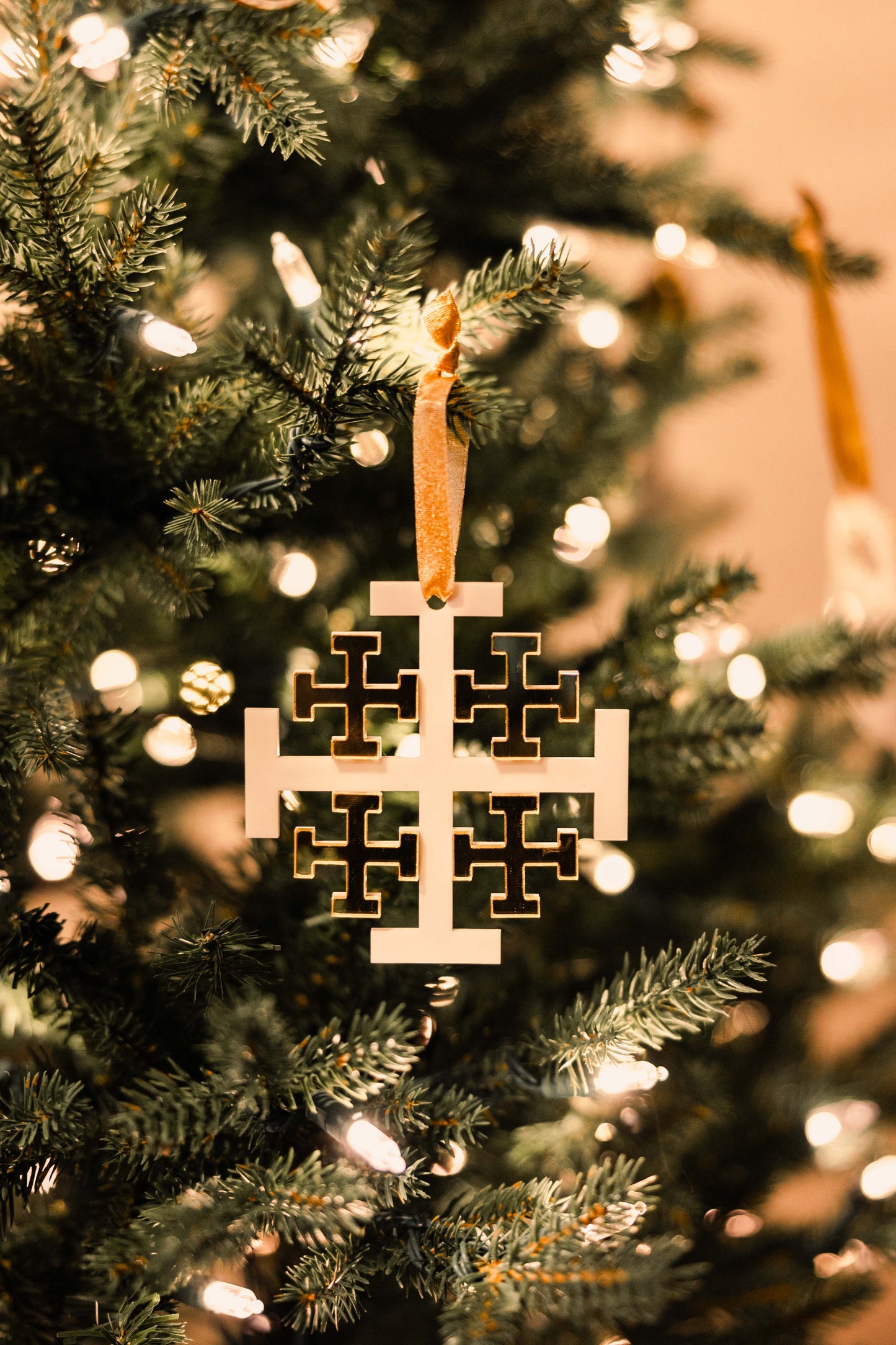 Jerusalem Cross Chrismon Ornament