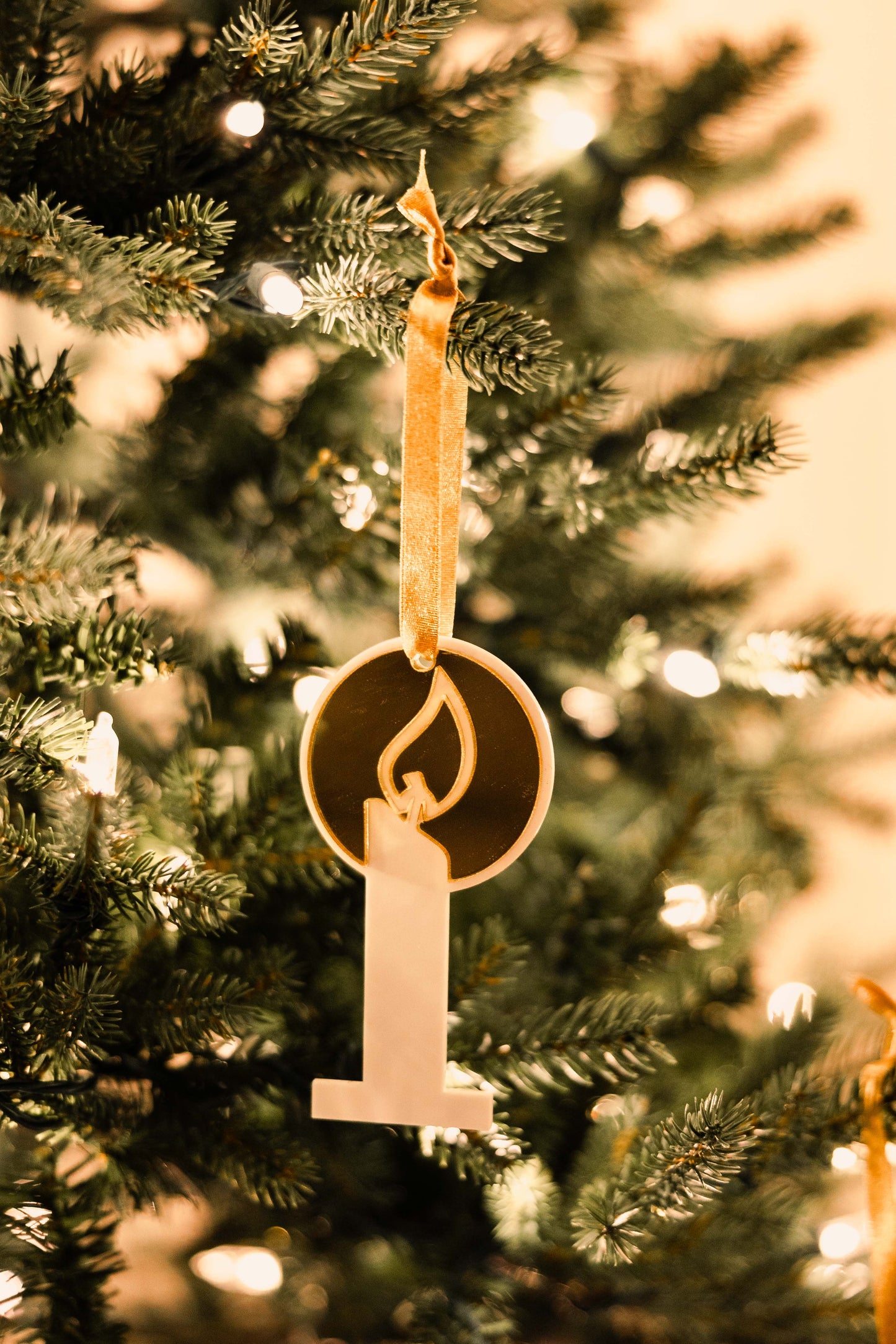 Candle Chrismon Ornament